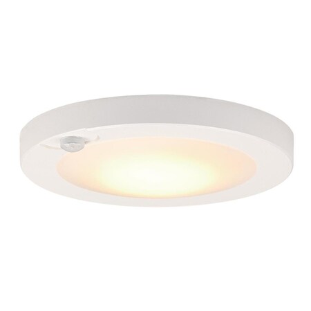 Westinghouse Fixture Ceiling LED Flush-Mount Sensor 7W 3000K Rnd 6In White White Frosted Shd 6111700